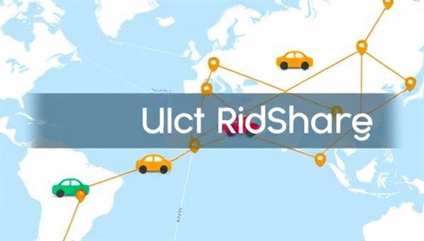 An engaging visual of a digital map displaying interconnected routes with colorful car icons representing users, symbolizing the convenience and community aspect of RideShare Connect.