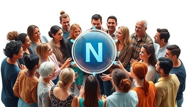 An image depicting a diverse group of micro-influencers from various niche categories gathered around a digital platform symbol, highlighting the diversity and specificity of influencer connections available through NicheConnect.