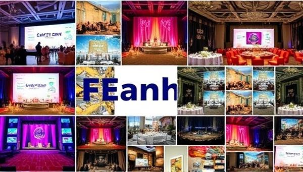 An engaging digital collage showcasing various event themes, decor elements, and virtual event planning tools integrated into a seamless platform interface, with vibrant event photography and interactive design features, capturing the essence of effortless and creative event planning through EventEase.