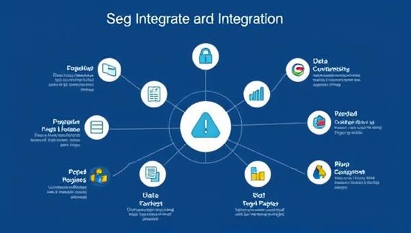 A visually appealing infographic illustrating the seamless integration of different construction project management software tools, with interconnected data flows and real-time updates, demonstrating the efficiency and synergy achieved through software integration.