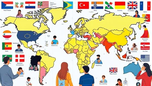 A vibrant global language exchange scene with users from different countries engaging in virtual conversations, sharing cultural insights, and practicing language skills in a dynamic and inclusive online community, fostering cross-cultural connections and mutual learning experiences.