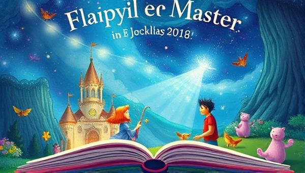 An enchanting book cover illustration featuring a whimsical world with personalized characters, inviting readers to embark on a magical storytelling journey.