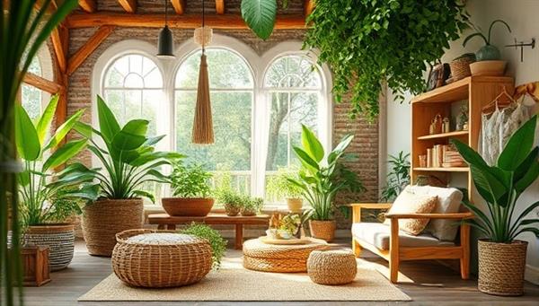 An eco-conscious lifestyle scene on the platform, featuring a collection of sustainable products, eco-friendly home essentials, and green living guides, with interactive eco-tips, recycling resources, and community forums for users to share sustainable living practices, creating a vibrant and environmentally conscious marketplace.