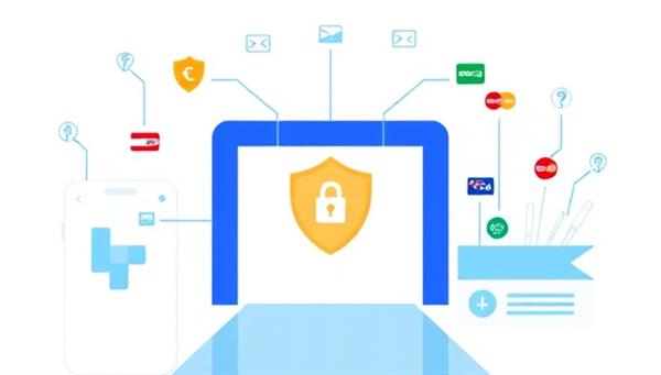 An illustrative representation of a secure digital payment gateway with multiple payment icons, a shield symbolizing security, and a seamless checkout process, illustrating the convenience and trustworthiness of the Simpay Connect service.