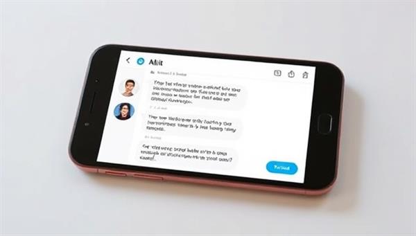 An AI chatbot interface on a smartphone screen, showing a conversation between the user and the chatbot discussing health goals and providing personalized wellness recommendations, illustrating the convenience and accessibility of virtual health coaching.