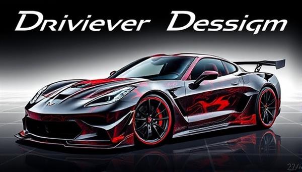 An artistic portrayal of a customized vehicle from DriveDream Designs, featuring a sleek and eye-catching car with intricate custom paintwork, premium interiors, and unique detailing that exemplifies the studio