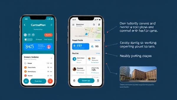 A sleek and modern app interface mockup showing CommutePlan Pro