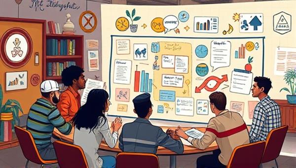 An artistic representation of a brand storytelling session with a diverse team brainstorming creative ideas around a storytelling storyboard, surrounded by inspirational visuals and brand elements, fostering a collaborative and imaginative atmosphere.