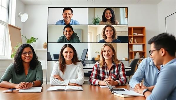 An online workshop setting with a diverse group of freelancers engaged in a virtual financial wellness session, sharing tips and insights on managing finances effectively in the gig economy.