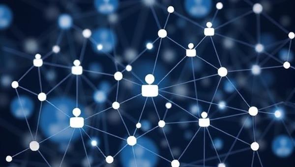 An engaging graphic of interconnected nodes representing individuals and insurance coverage, symbolizing community support and collaboration in the insurance industry.