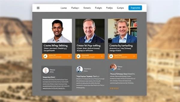 An online platform interface showcasing profiles of experienced mining advisors available for virtual consultations, with client testimonials and success stories, highlighting the expertise and value of the consultancy service.