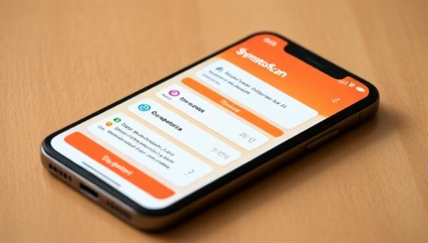 An image of a smartphone screen displaying the SymptoScan app interface with symptom input fields, AI analysis results, and suggested next steps, showcasing convenience and health guidance at users