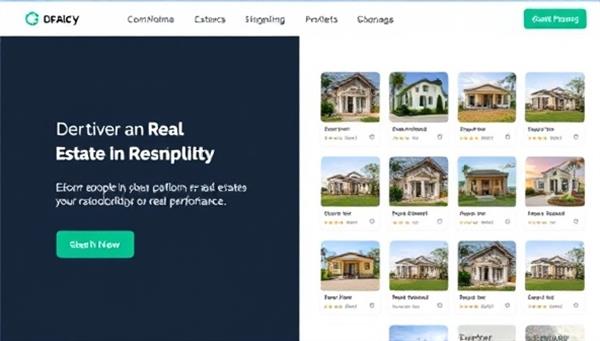 A digital interface displaying a diverse portfolio of real estate projects available for crowdfunding, with interactive features for investors to explore properties, track performance, and engage with the platform, conveying accessibility and transparency in real estate investing.