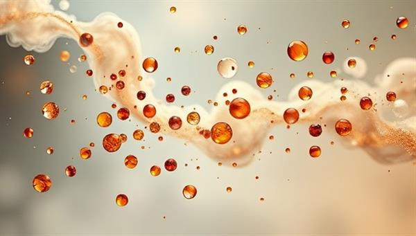 An artistic depiction of various fragrance notes floating in the air, intertwining and blending harmoniously, symbolizing the creativity and individuality of personalized scent creation.