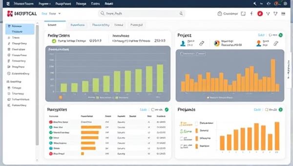 An inspection dashboard displaying virtual quality assurance audits in progress, with detailed checklists, project documentation, and real-time collaboration tools for auditing teams and project stakeholders, ensuring construction quality and compliance remotely.