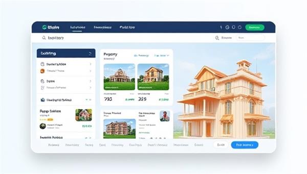 An online investment marketplace interface displaying property listings, investment portfolios, and real estate projects available for investment, with interactive features for browsing properties, reviewing financial details, and making investment decisions, symbolizing the convenience and accessibility of real estate investments through the online platform.
