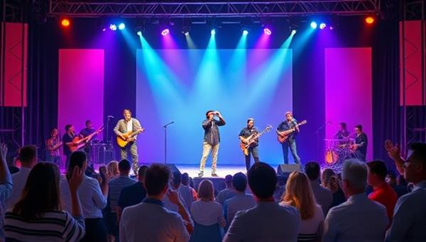 An engaging visual of a diverse range of artists performing on a virtual stage, surrounded by enthusiastic virtual audience members interacting and applauding, capturing the essence of a vibrant online talent showcase.