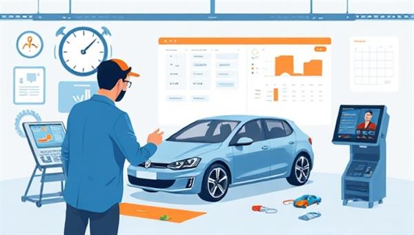 A digital illustration featuring a virtual vehicle inspection session with an expert inspecting car details through a digital interface, surrounded by inspection tools and vehicle data, showcasing a modern and efficient approach to remote vehicle assessments and appraisals.