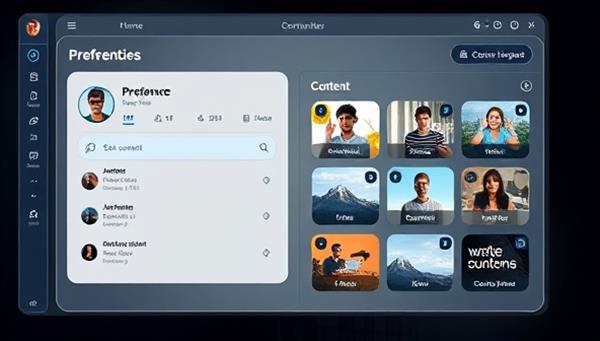 An AI-powered content creation platform interface showing a user inputting preferences and receiving instant content suggestions across various formats, depicting the seamless and intuitive content generation process of our platform.