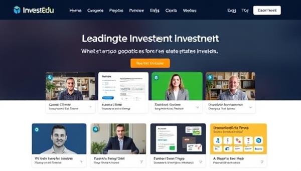 An online learning platform interface showcasing a variety of real estate investment courses, expert-led webinars, downloadable resources, and interactive quizzes, illustrating the educational value and user-friendly design of InvestEdu for aspiring real estate investors.
