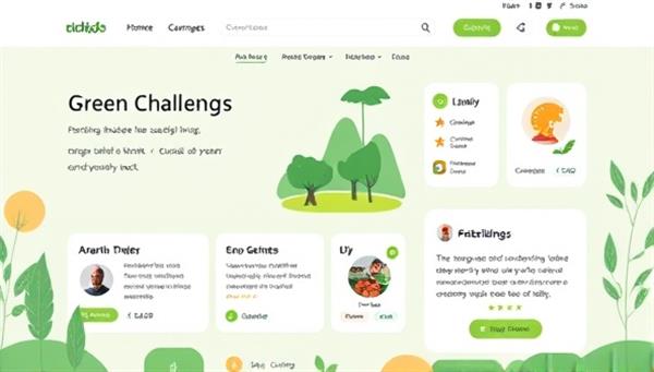 An eco-conscious lifestyle platform interface featuring a range of sustainable living resources, green challenges, and community forums for members to exchange ideas and tips on reducing their environmental impact, creating a vibrant and supportive eco-friendly hub for sustainable enthusiasts.