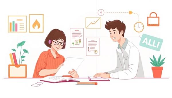 An illustration depicting a student and a tutor engaging in an interactive online tutoring session, with virtual tools and a personalized learning environment, showcasing the convenience and effectiveness of TutorMatch Pro.