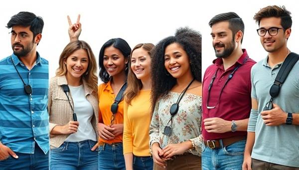 An image of a diverse group of people wearing health tech wearables in different settings, showcasing the versatility and functionality of the devices in everyday life.
