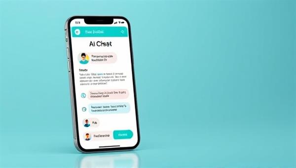 An engaging visual of a smartphone screen displaying the AI chatbot interface, with colorful medical icons and a friendly virtual assistant ready to assist users with their healthcare queries.