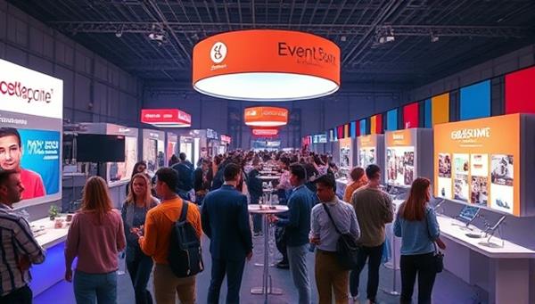 An immersive virtual event scene with event attendees engaging with sponsor booths and brand activations, showcasing the dynamic and interactive sponsorship opportunities available through EventSponse for virtual event organizers and sponsors.