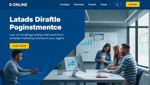 An online real estate marketing agency advertisement featuring a team of marketing professionals brainstorming strategies, designing campaigns, and analyzing data, conveying expertise and creativity in real estate marketing solutions.