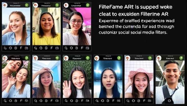 A social media feed displaying a series of posts featuring diverse users interacting with branded AR filters, showcasing the fun and engaging experiences created for brands through FilterFame AR