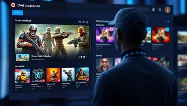 An AI-powered virtual assistant providing game recommendations to a player based on their gaming preferences and interests, showcasing the personalized and intuitive game discovery experience offered by GameGenie AI