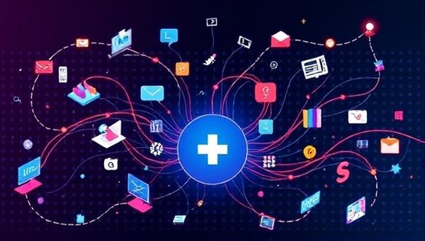 An engaging digital artwork showing a dynamic flow of freelance gigs and opportunities merging into a central hub, symbolizing the seamless aggregation and access to diverse freelance talent through the GigFlow Hub platform.