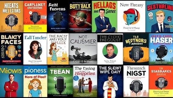 A visually appealing graphic representing a diverse collection of podcast covers tailored to specific interests, showcasing the variety and niche focus of podcasts available on the PodNiche platform.