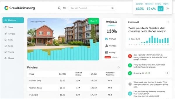 An online investment dashboard displaying real-time project updates, financial performance metrics, and investor testimonials, conveying transparency and trust in the CrowdBuild Investments platform for collaborative real estate investing.