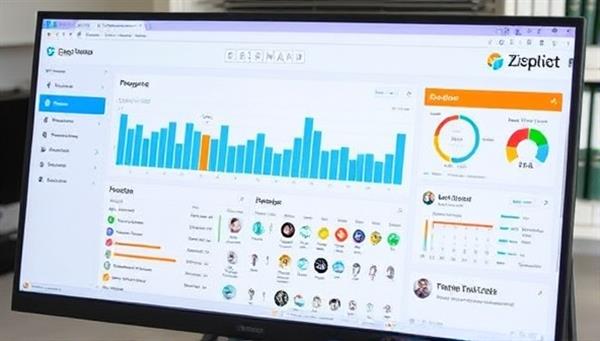 An interactive construction project management dashboard displaying real-time progress, tasks, and team collaboration tools on a computer screen.