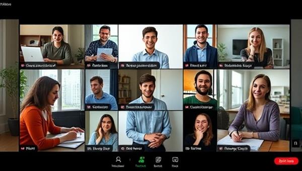 An engaging virtual meeting room setup with writers from different locations joining a video call, sharing their writing progress, discussing ideas, and providing feedback, creating a supportive and collaborative atmosphere within the writing accountability group.