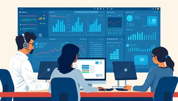 An illustrative image of a diverse team of tech experts working together remotely to solve a client