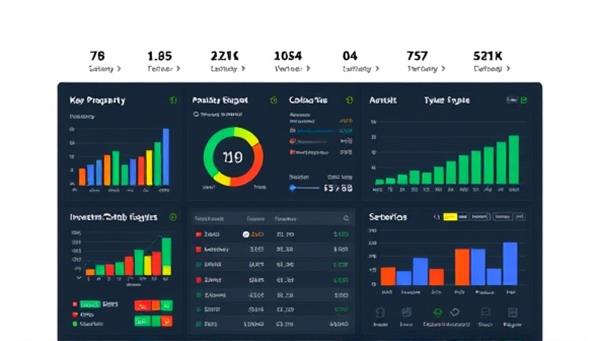 An informative and visually appealing digital dashboard displaying key financial metrics, charts, and graphs of a rental property
