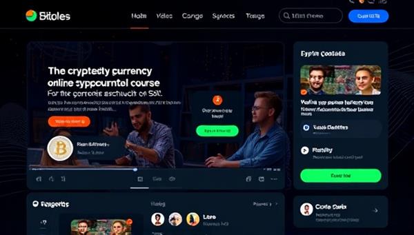 An online cryptocurrency course platform interface featuring engaging video lessons, interactive quizzes, and live Q&A sessions with industry experts, creating an immersive and educational experience for crypto enthusiasts and investors.