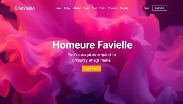 An evocative website design featuring emotive colors, expressive typography, and captivating visuals that convey a specific mood or feeling, exemplifying the emotional design philosophy and creative approach of EmoWebStudio