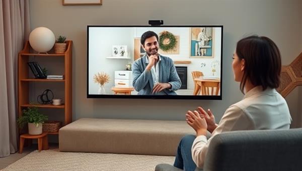 A compassionate teletherapy session with a therapist and client engaging in a virtual counseling session, surrounded by calming visuals and supportive resources, promoting emotional well-being and mental health care in a comforting digital setting.