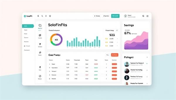 An online platform interface showcasing SoloFinFit