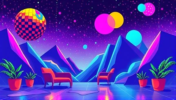 A vibrant and retro-inspired illustration of Pixel & Pint showcasing patrons enjoying arcade games, sipping drinks at the bar, and socializing in a lively and colorful setting that captures the nostalgic charm and modern appeal of the arcade bar concept.