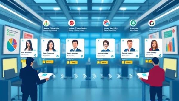 A dynamic visual representing a virtual marketplace where users can browse profiles of financial advisors, view testimonials, and schedule consultations, creating a digital hub for knowledge exchange, mentorship, and expert guidance in navigating complex financial decisions and career transitions.