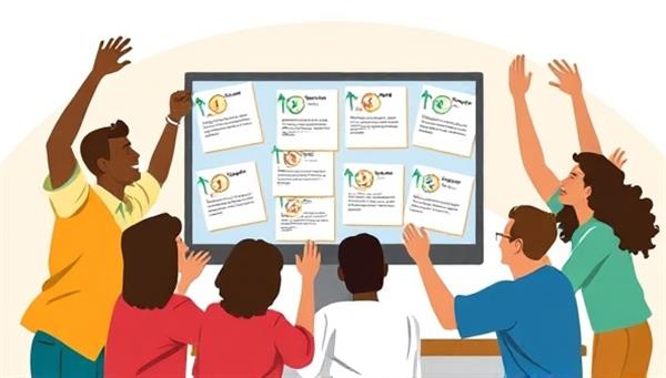 An engaging graphic featuring a diverse group of individuals celebrating around a computer screen displaying multiple grant approvals, symbolizing success and collaboration in securing funding.