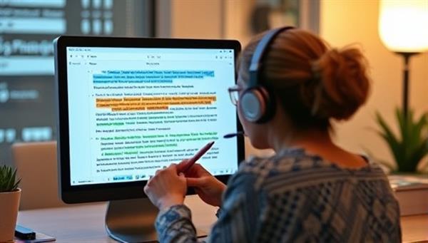 An AI-powered virtual assistant providing real-time feedback on a writer