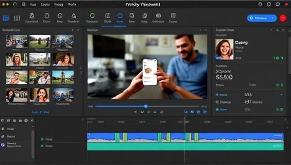 A video editing software interface showing a seamlessly integrated branded product placement within a popular content creator