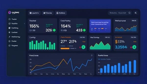 An illustrative image of a digital dashboard displaying property performance metrics, maintenance requests, and rental income graphs, symbolizing the efficiency and convenience of the digital property management platform.