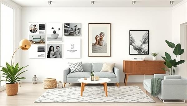 An artistic visualization of a virtual interior design consultation session with a professional designer showcasing design concepts on a digital mood board, discussing decor ideas with a client through a virtual call, and presenting 3D room renderings for a home transformation project, creating an interactive and inspiring virtual design experience.